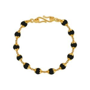 18K Gold Karungali Bracelet with BIS Hallmark (6 Gram)