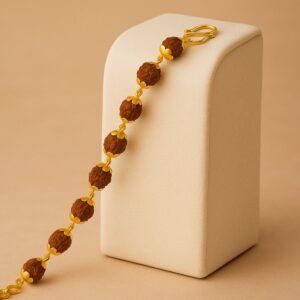 18K Rudraksh Gold Bracelet with BIS Hallmark (6 Gram)