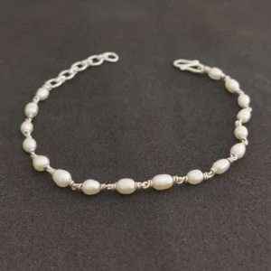 Original 925 silver pearl bracelet for women | Silver Pearl bracelet for girls