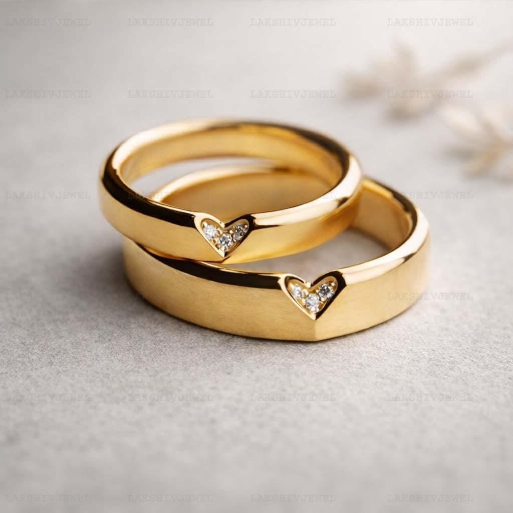 22K (916) Gold Couple wedding Ring (Yellow gold, 8 Gram)