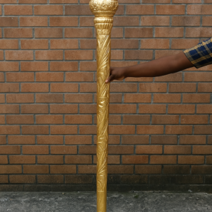 Gold Plated Silver Sengol with Nandi | 925 Silver Sengol (5 feet)