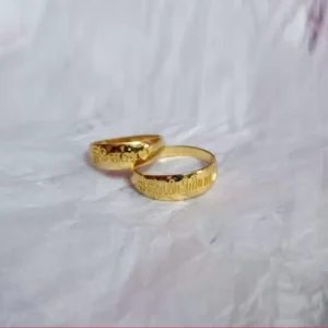 22K (916) Name Engraved Couple Ring with BIS Hallmark ((4+4) 8 Gram)