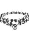 Original 925 Silver Karungali Malai with Cap (8MM, 54 Beads, 30 Inches)