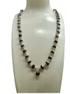 Original 925 Silver Karungali Malai with flower Cap (8MM, 54 Beads, 30 Inches)