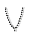 Original 925 Silver Karungali Malai without Cap (8MM, 54 Beads, 25 Inches)