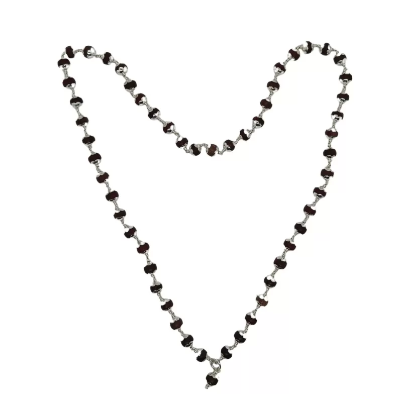 Original 925 Silver Sengali Malai with Cap (8MM, 30 inch, 54+1 Beads) - Image 5