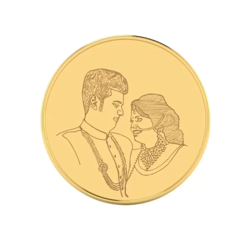 22K (916) Photo Engraved Gold Coin with BIS Hallmark (10 Gram) - Image 4