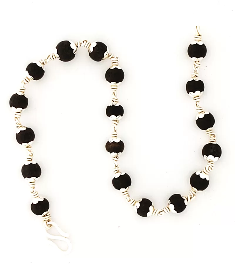 Original 925 Silver Karungali Bracelet (6 MM) - Image 3