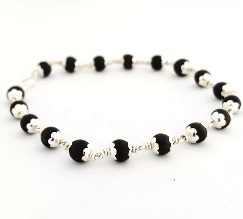 Original 925 Silver Karungali Bracelet (6 MM)