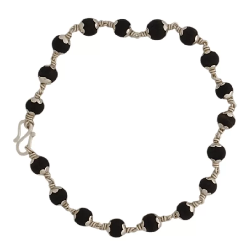 Original 925 Silver Karungali Bracelet (6 MM) - Image 2