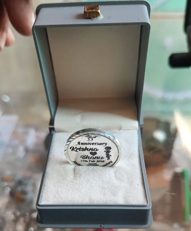 Photo Engraved Silver Coin - (10 Grams - 999 Pure Silver) | Customized Silver Coin - Image 4