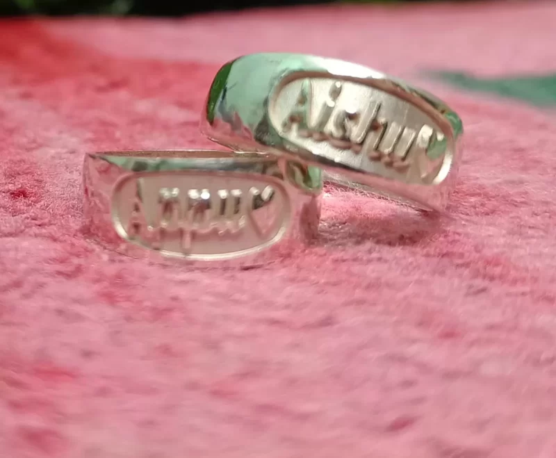 925 Silver Name Ring for Men and Women | Customized silver ring with name - Image 3