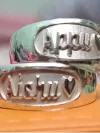 925 Silver Name Engraved Couple Ring (Pack of 2)