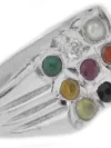 Original 925 Silver Navaratna Ring