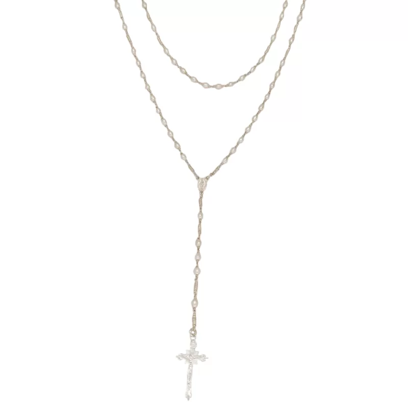 Original 925 silver pearl rosary for women - Image 2