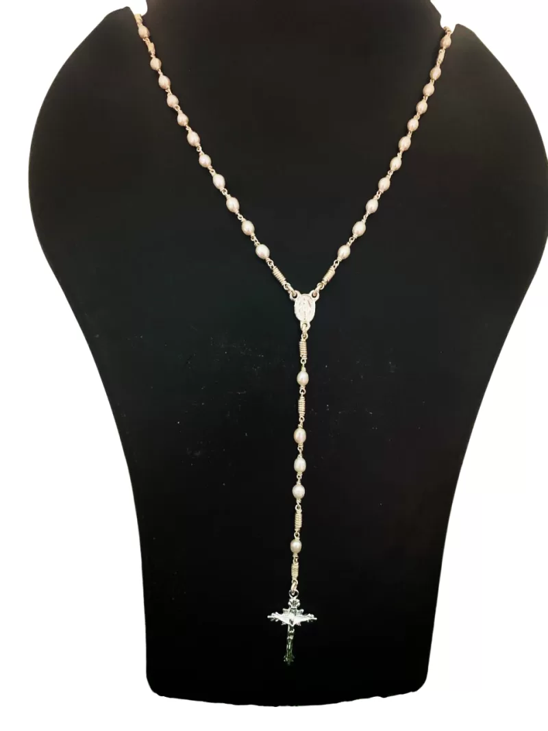 Original 925 silver pearl rosary for women