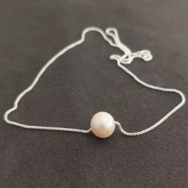 925 Sterling Silver Chain with Lustrous Pearl Pendant| Best Gift for Women & Girls | Lab Certified Freshwater Pearl - Image 3