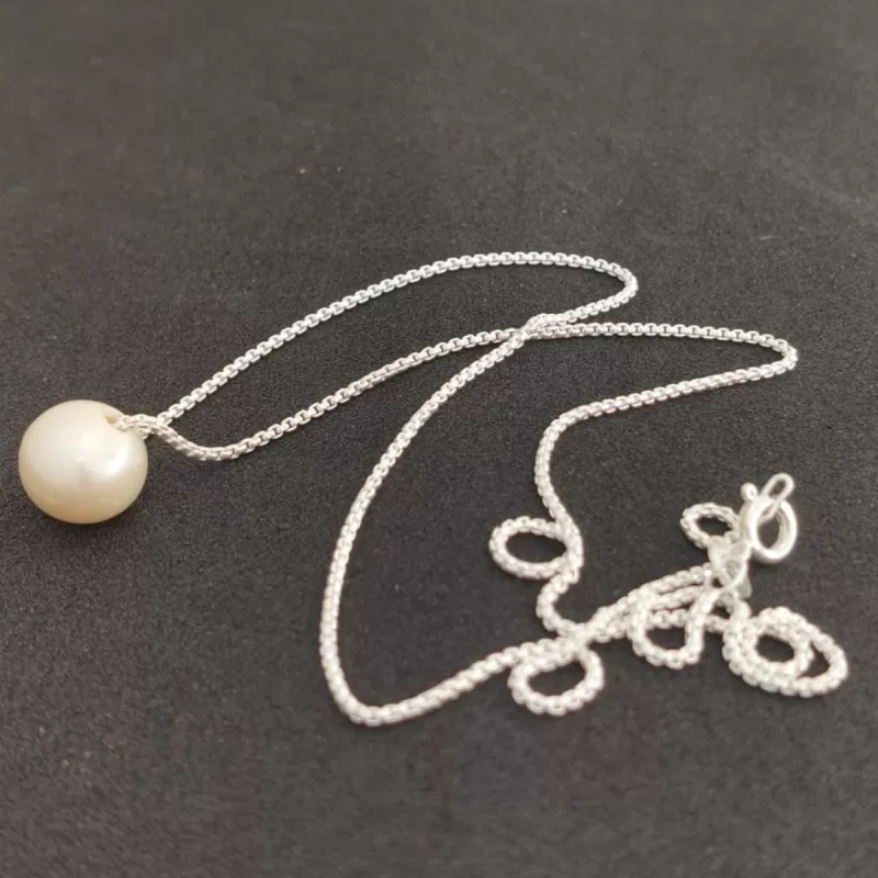 925 Sterling Silver Chain with Lustrous Pearl Pendant| Best Gift for Women & Girls | Lab Certified Freshwater Pearl