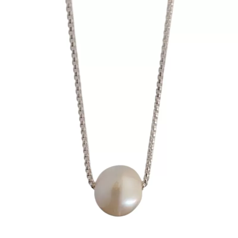 925 Sterling Silver Chain with Lustrous Pearl Pendant| Best Gift for Women & Girls | Lab Certified Freshwater Pearl - Image 4