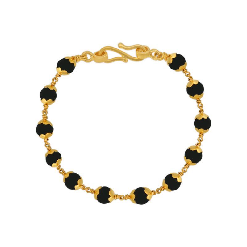 22K 916 Gold Karungali Bracelet with BIS Hallmark (6 Gram)